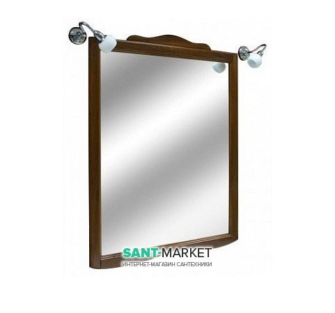 Зеркало настенное в раме Kerasan Retro 92х116 см орех 734540