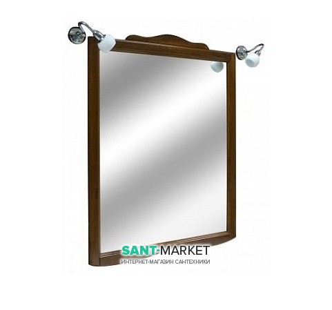 Зеркало настенное в раме Kerasan Retro 92х116 см орех 734540