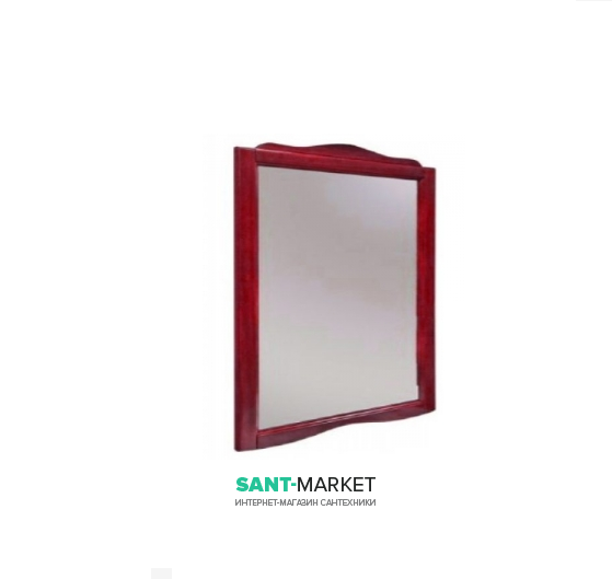 Зеркало настенное в раме Kerasan Retro 92х116 см бордо 734553