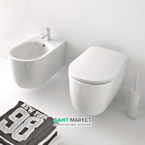 Біде підвісне Kerasan Nolita з кріпленням WB9N білий матовий 532530