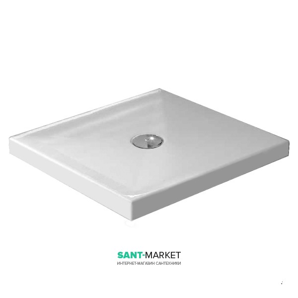 Душевой поддон акриловый Kerasan H9 с антискользящим покрытием 90х90 см белый 705002