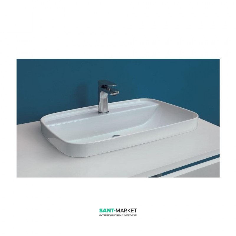 Раковина для ванной накладная Kerasan Tribeca 60х43 санфарфор белая матовая 514230