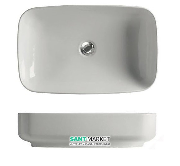 Раковина для ванной накладная Kerasan Tribeca 60х38 санфарфор белый 514301