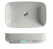 Раковина для ванної накладна Kerasan Tribeca 60х38 санфарфор білий 514301