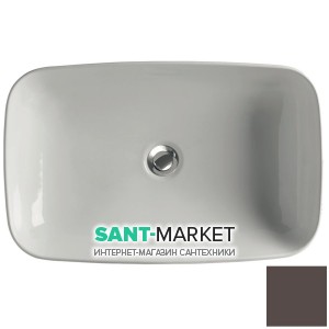 Раковина для ванной накладная Kerasan Tribeca 60х38 санфарфор бургундия матовый 514375