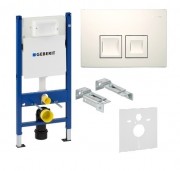 Система інсталяції для підвісного унітазу Geberit Duofix із вбудованим бачком Delta і клавішею Delta50 білий 458.168.11.1