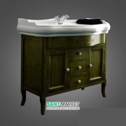 Тумба под раковину Kerasan Retro 100 см массив дерева зелёный 734752