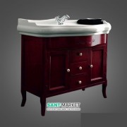 Тумба под раковину Kerasan Retro 100 см массив дерева бордо 734753