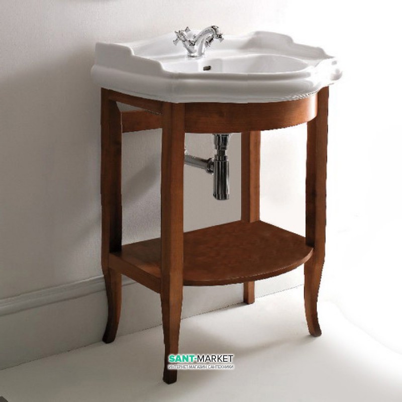 Тумба під раковину Kerasan Retro 69 см масив дерева горіх 735040