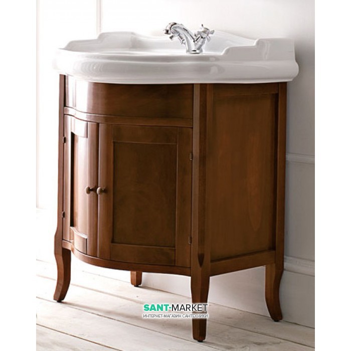 Тумба під раковину Kerasan Retro 69 см масив дерева горіх 735140