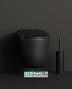 Унітаз підвісний Kerasan Nolita з кріпленням WB9N чорний матовий 531431