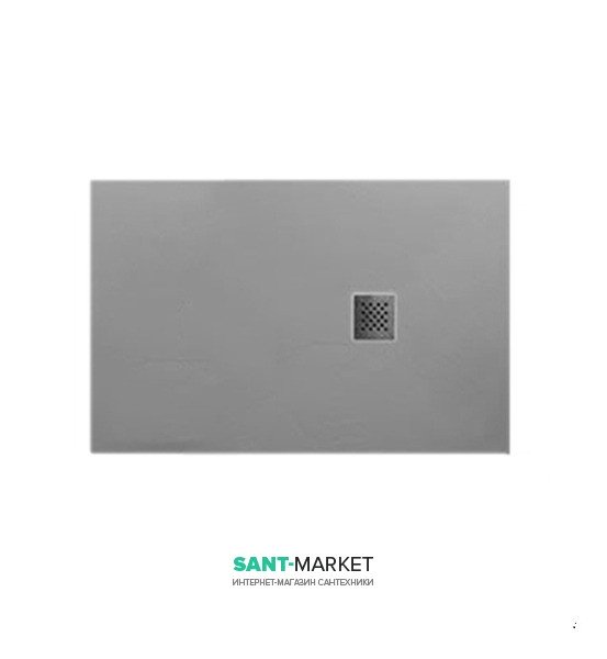 Душовий піддон мармуровий Kerasan H2.5 100х90 см сірий матовий 705759