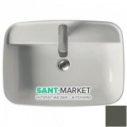 Раковина для ванной накладная Kerasan Tribeca 60х43 санфарфор серая матовая 514214