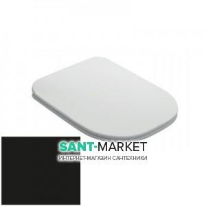 Сиденье с крышкой для унитаза Kerasan Tribeca Slim с микролифтом черный матовый 519131