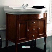 Тумба под раковину Kerasan Retro 100 см массив дерева орех 734740