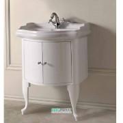 Тумба під раковину Kerasan Retro 69 см білий глянсовий ручки кристал хром 7361K5