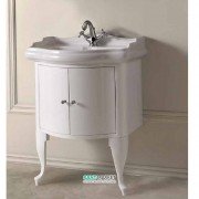 Тумба под раковину Kerasan Retro 69 см белый  глянцевый ручки кристалл хром 7361K5