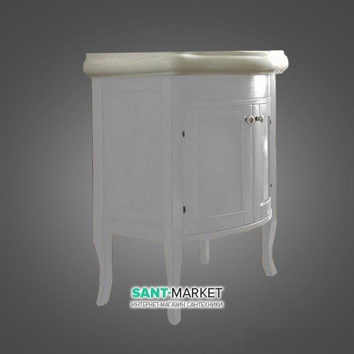 Тумба під раковину Kerasan Retro 73 см масив дерева білий матовий 734930