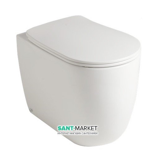 Унитаз приставной безободковый Kerasan Nolita Norim с крепежом WB5N белый 531801