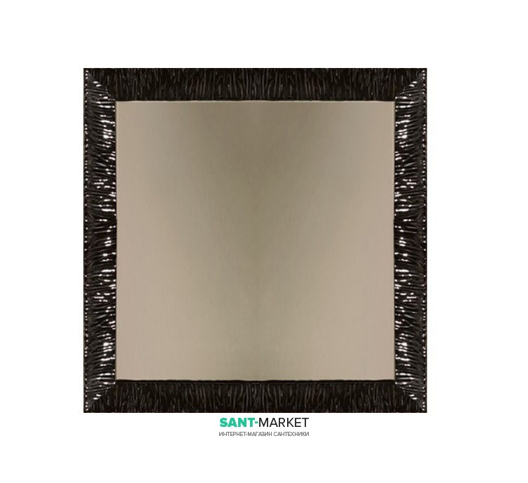 Дзеркало настінне в рамі Kerasan Retro 100х100 см чорний глянсовий 736401