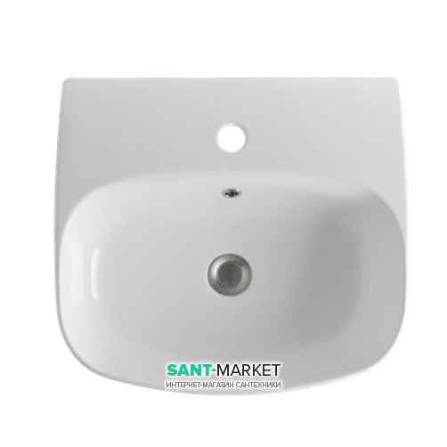 Раковина для ванної накладна / підвісна Kerasan Nolita 50х45 санфарфор біла 534001