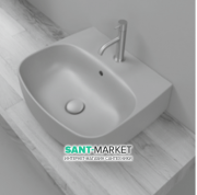 Раковина для ванної накладна / підвісна Kerasan Nolita 60X45 санфарфор сірий 534182