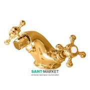 Змішувач для біде Kerasan Retro двухвентильний золото 739091