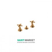 Змішувач для біде Kerasan Retro двухвентильний на три отвори золото 739391