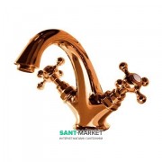 Смеситель для раковины Kerasan Retro двухвентильный бронза 738993