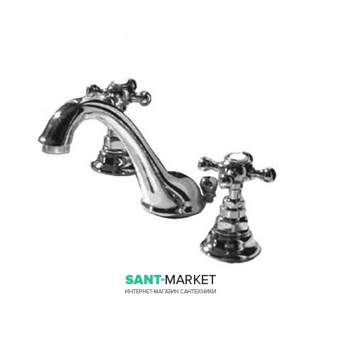 Смеситель для раковины Kerasan Retro на три отверстия хром 739190