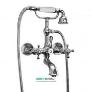 Змішувач для ванни Kerasan Retro двухвентильний з душовим комплектом хром 739490