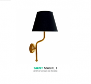 Светильник для ванной Kerasan Waldorf с абажуром чёрный/золото 7367K1