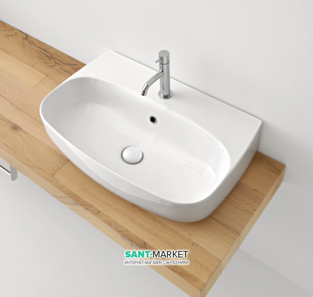 Раковина для ванной накладная/подвесная Kerasan Nolita 60X45 санфарфор белая матовая 534130