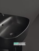 Раковина для ванної накладна / підвісна Kerasan Nolita 60X45 санфарфор чорна матова 534131