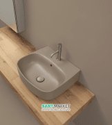 Раковина для ванної накладна / підвісна Kerasan Nolita 60X45 санфарфор горіхово-коричнева 534181