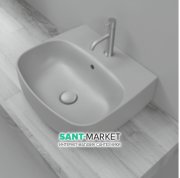 Раковина для ванної накладна / підвісна Kerasan Nolita 60X45 санфарфор сірий 534182