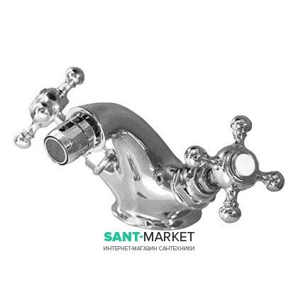 Змішувач для біде Kerasan Retro двухвентильний хром 739090