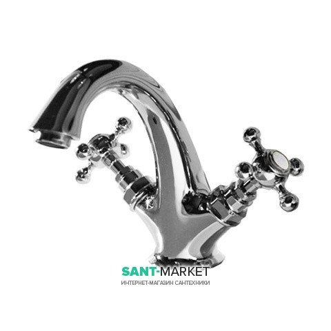 Змішувач для раковини Kerasan Retro двухвентильний хром 738990