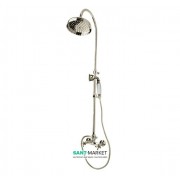 Душевая стойка с верхним душем Kerasan Retro Ø20 см и душевым комплектом хром 7398K0