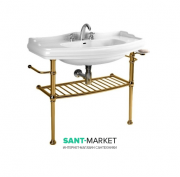 Консоль під раковину Kerasan Retro з конічними ніжками і гратчастої полицею бронза 730093