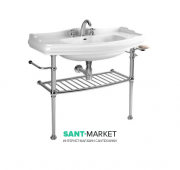 Консоль под раковину Kerasan Retro с коническими ножками и решётчатой полкой хром 730090