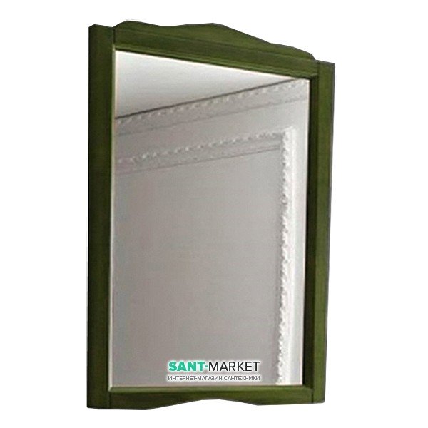Дзеркало настінне в дерев'яній рамі Kerasan Retro 63х116 см зелений 731352
