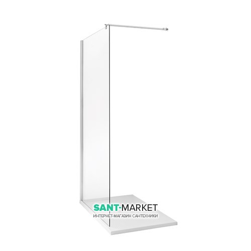 Стенка боковая для душевого уголка Kerasan Nolita 8PAR53 130 см профиль хром прозрачное стекло 745807