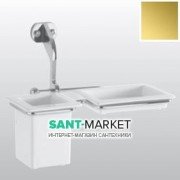 Склянка для зубних щіток з мильницею підвісною Kerasan Waldorf з настінним тримачем білий бронза 741193