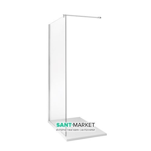 Стенка боковая для душевого уголка Kerasan Nolita 8PAR53 110 см профиль хром прозрачное стекло 745805