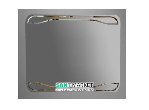 Зеркало для ванной настенное Kerasan Waldorf 80x70 прямоугольное с подсвечиваемой рамой 740701