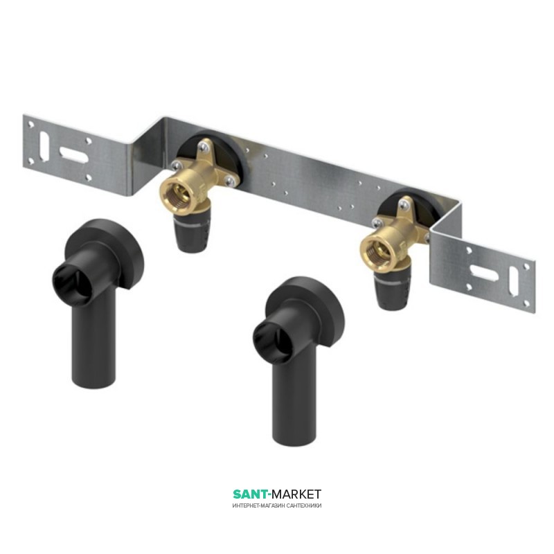 Монтажный комплект с настенными уголками для смесителя Tece TECEflex латунь 16х1/2 153 мм 765130
