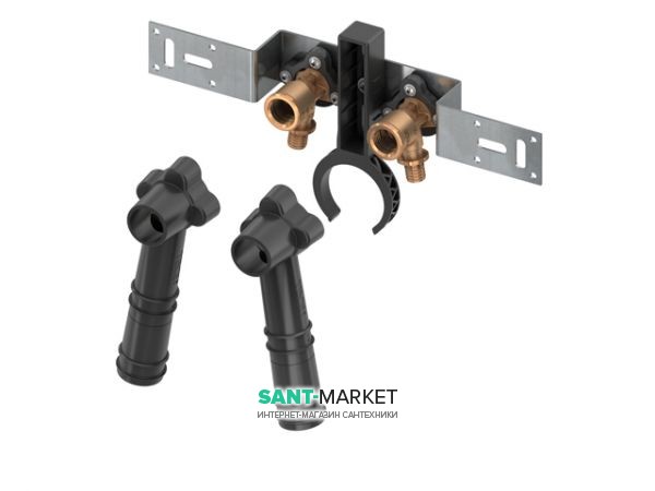 Монтажный комплект с настенными уголками для дистанционного подключения смесителя Tece TECEflex бронза 16х1/2 80 мм 720565