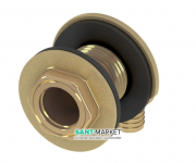 Сквозное угловое соединение для прохода через перегородку TECE TECEflex 16х1/2 латунь 708702