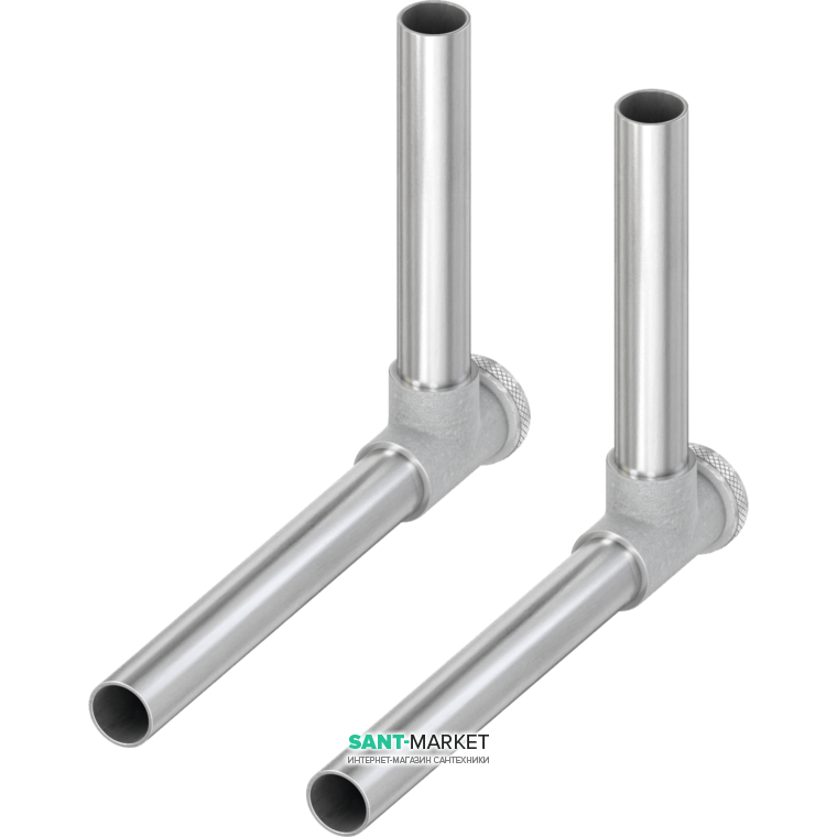 Комплект трубок мідних SLHK для підключення радіаторів Tece TECEflex Г-образні нікельовані 15 мм L95 мм 730010